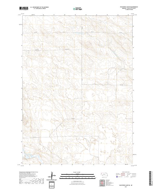 USGS US Topo 7.5-minute map for Kilpatrick Lake NE NE 2021