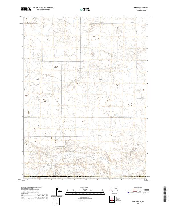 USGS US Topo 7.5-minute map for Kimball SE NECO 2021