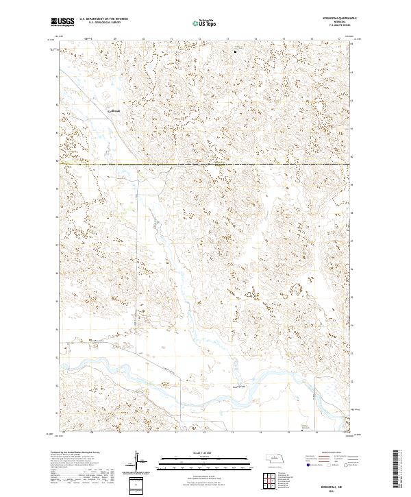 USGS US Topo 7.5-minute map for Koshopah NE 2021