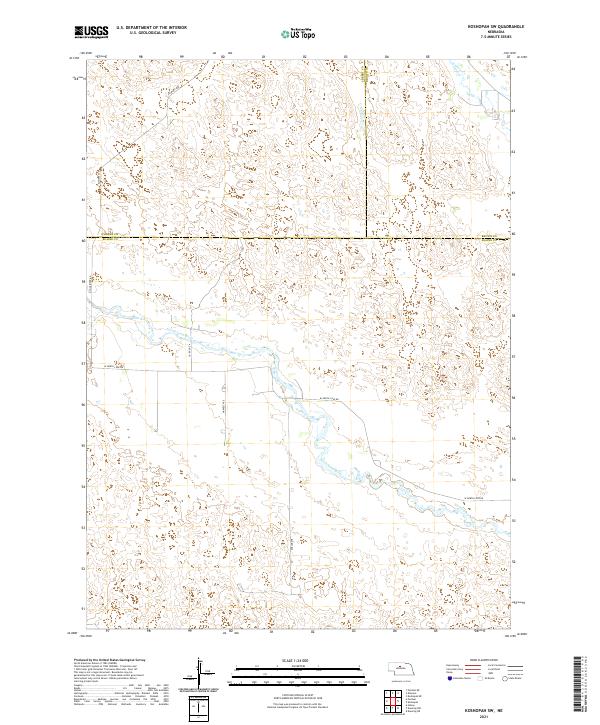 USGS US Topo 7.5-minute map for Koshopah SW NE 2021