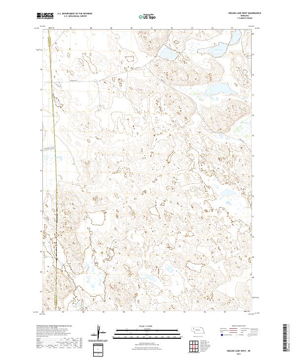 USGS US Topo 7.5-minute map for Krause Lake West NE 2021