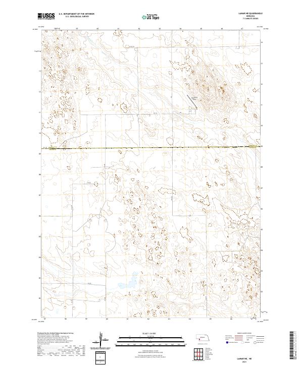 USGS US Topo 7.5-minute map for Lamar NE NE 2021