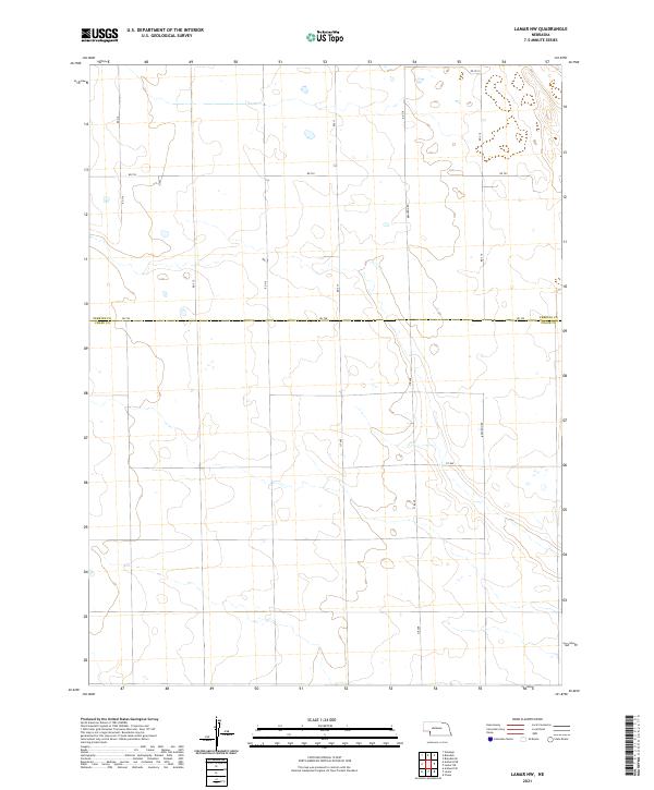 USGS US Topo 7.5-minute map for Lamar NW NE 2021