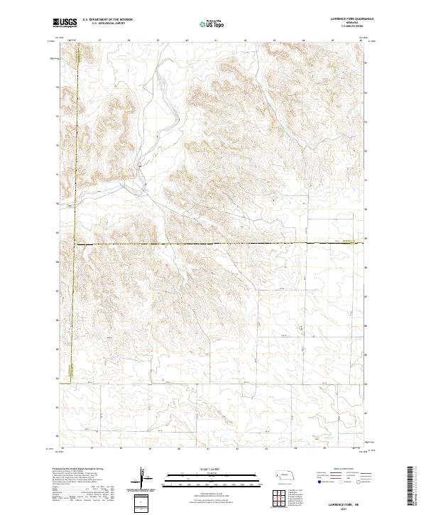 USGS US Topo 7.5-minute map for Lawrence Fork NE 2021