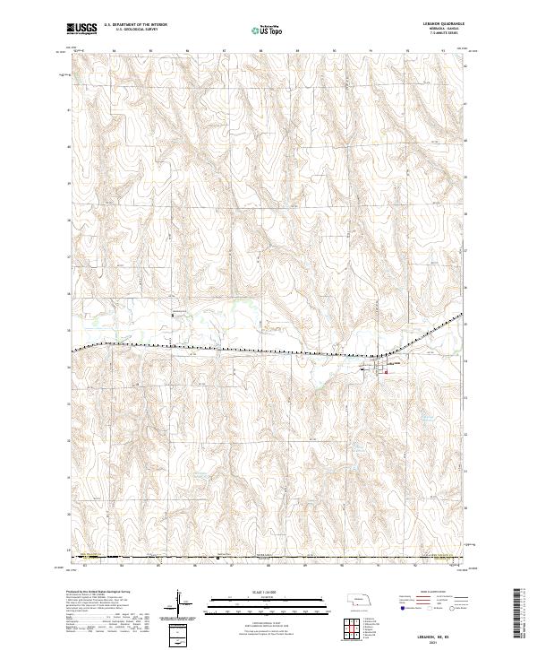 USGS US Topo 7.5-minute map for Lebanon NEKS 2021