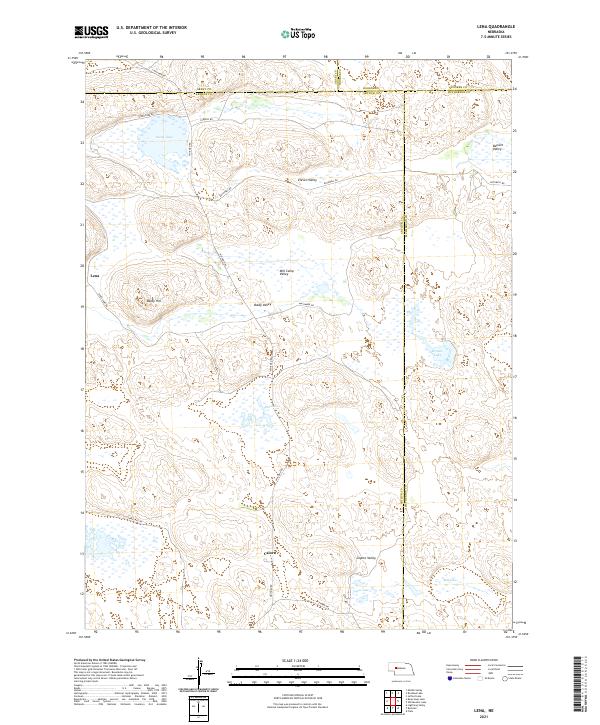 USGS US Topo 7.5-minute map for Lena NE 2021