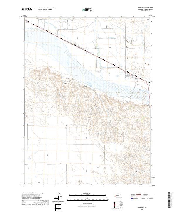 USGS US Topo 7.5-minute map for Lewellen NE 2021