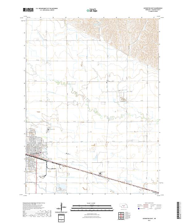 USGS US Topo 7.5-minute map for Lexington East NE 2021