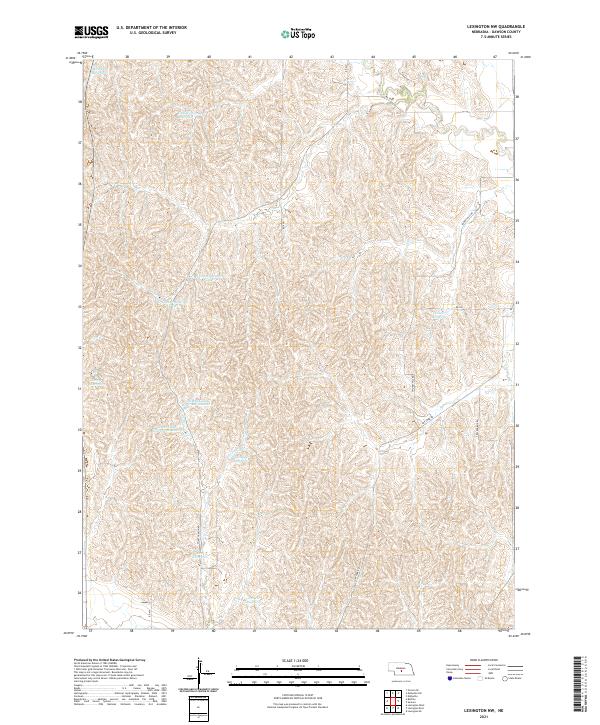 USGS US Topo 7.5-minute map for Lexington NW NE 2021