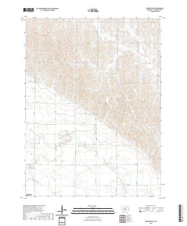 USGS US Topo 7.5-minute map for Lexington SE NE 2021