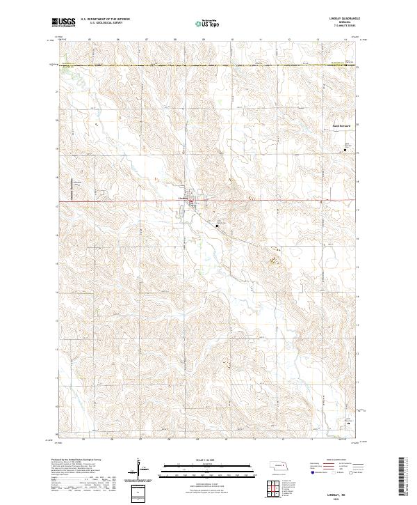 USGS US Topo 7.5-minute map for Lindsay NE 2021