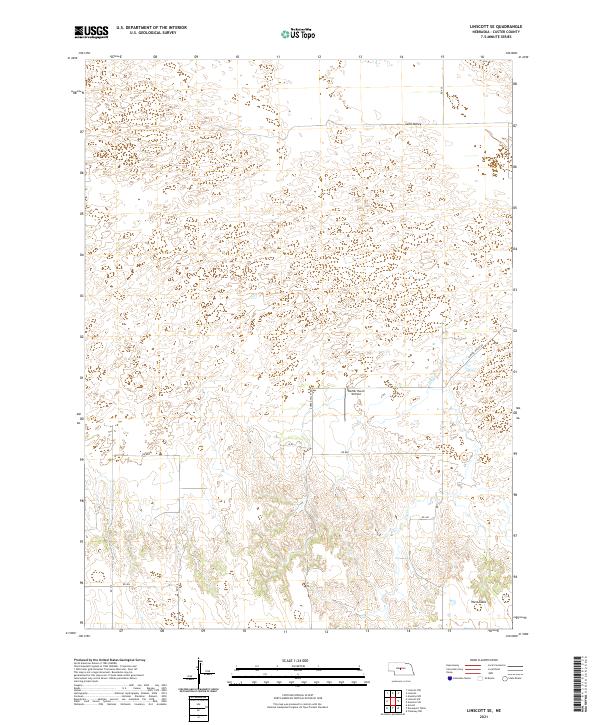 USGS US Topo 7.5-minute map for Linscott SE NE 2021