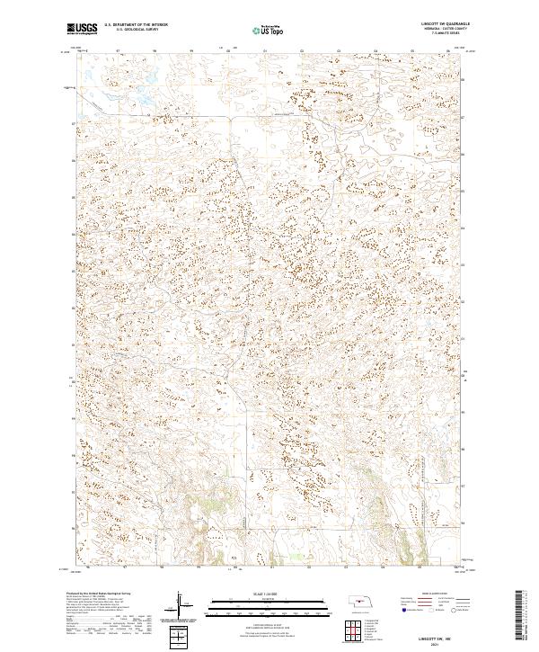 USGS US Topo 7.5-minute map for Linscott SW NE 2021