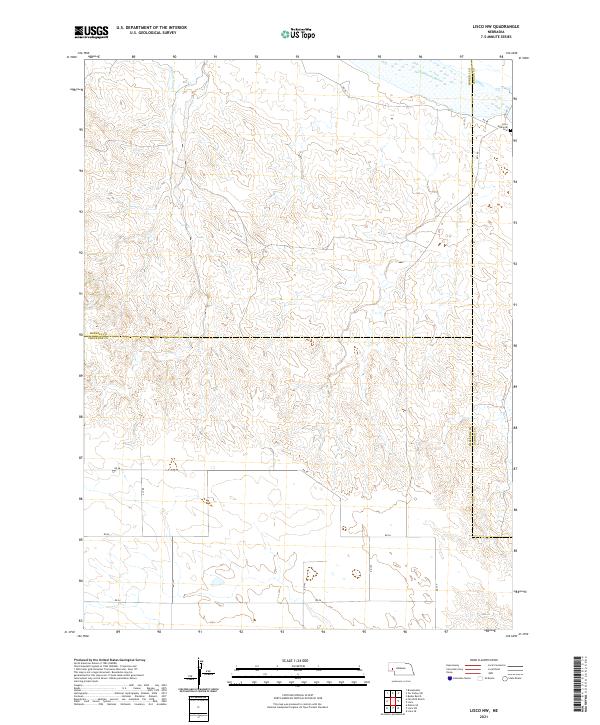 USGS US Topo 7.5-minute map for Lisco NW NE 2021