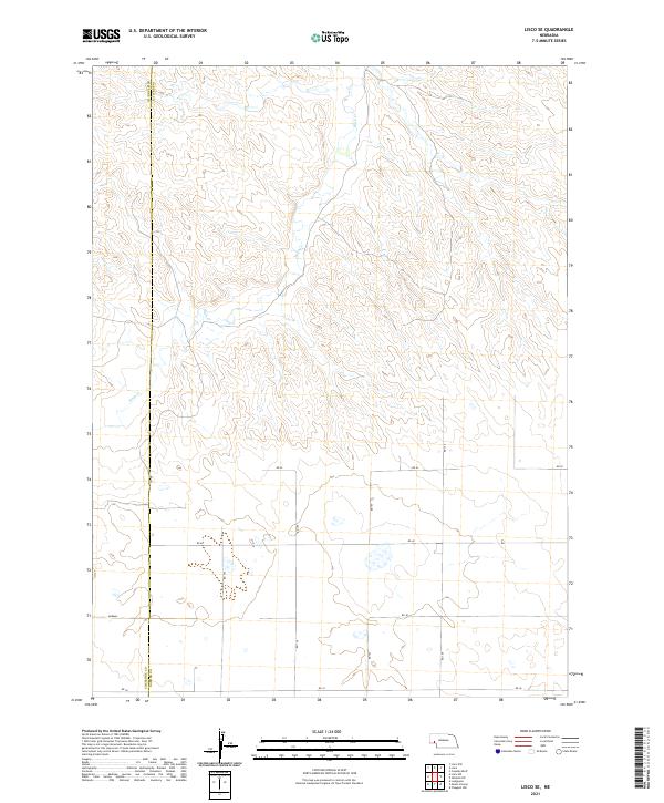 USGS US Topo 7.5-minute map for Lisco SE NE 2021