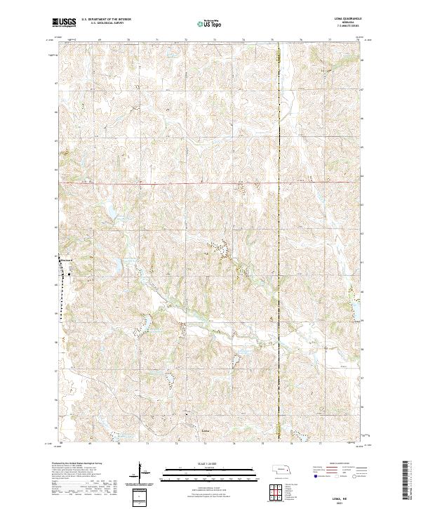 USGS US Topo 7.5-minute map for Loma NE 2021