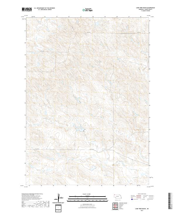 USGS US Topo 7.5-minute map for Lone Tree Ranch NE 2021