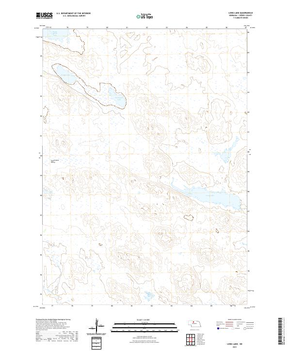 USGS US Topo 7.5-minute map for Long Lake NE 2021