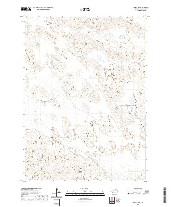 USGS US Topo 7.5-minute map for Long Lake SE NE 2021