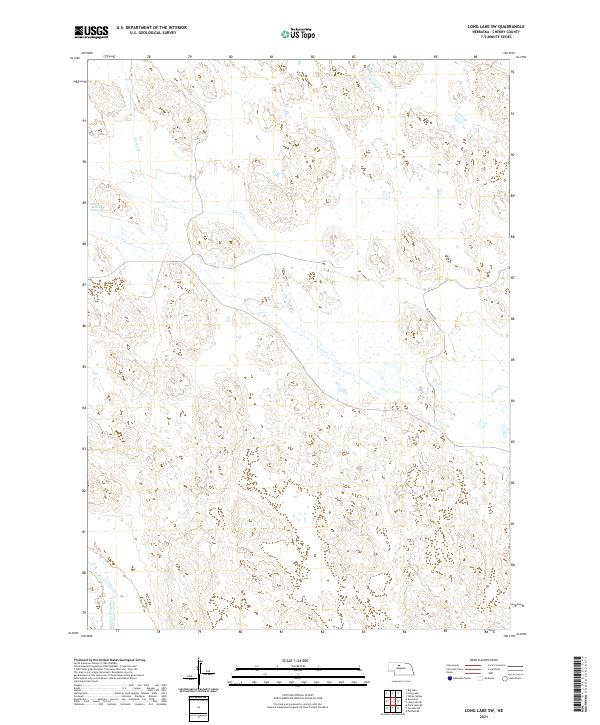 USGS US Topo 7.5-minute map for Long Lake SW NE 2021