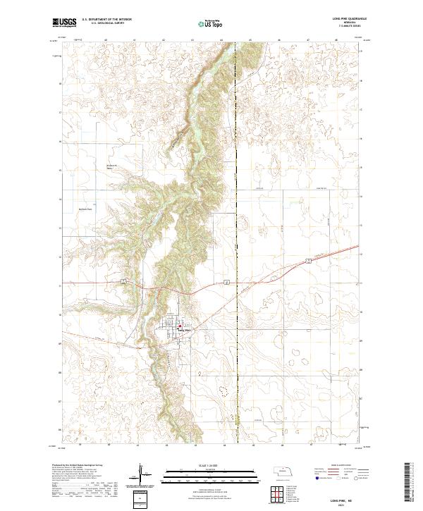 USGS US Topo 7.5-minute map for Long Pine NE 2021