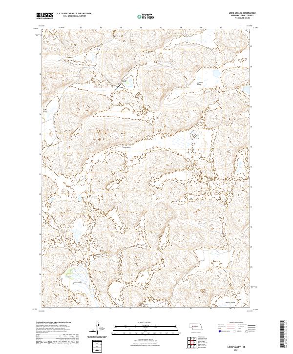 USGS US Topo 7.5-minute map for Long Valley NE 2021