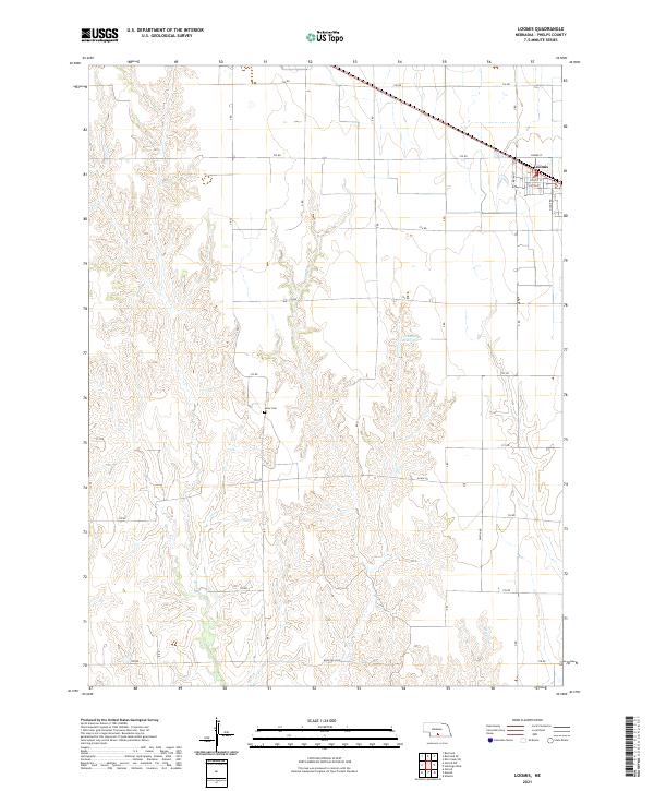 USGS US Topo 7.5-minute map for Loomis NE 2021