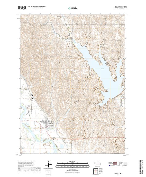 USGS US Topo 7.5-minute map for Loup City NE 2021