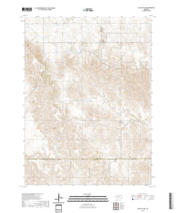 USGS US Topo 7.5-minute map for Loup City NW NE 2021