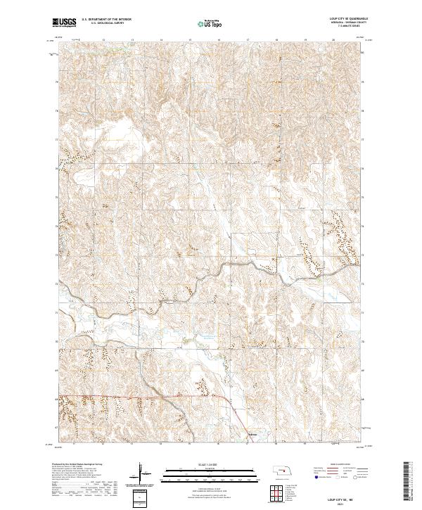 USGS US Topo 7.5-minute map for Loup City SE NE 2021