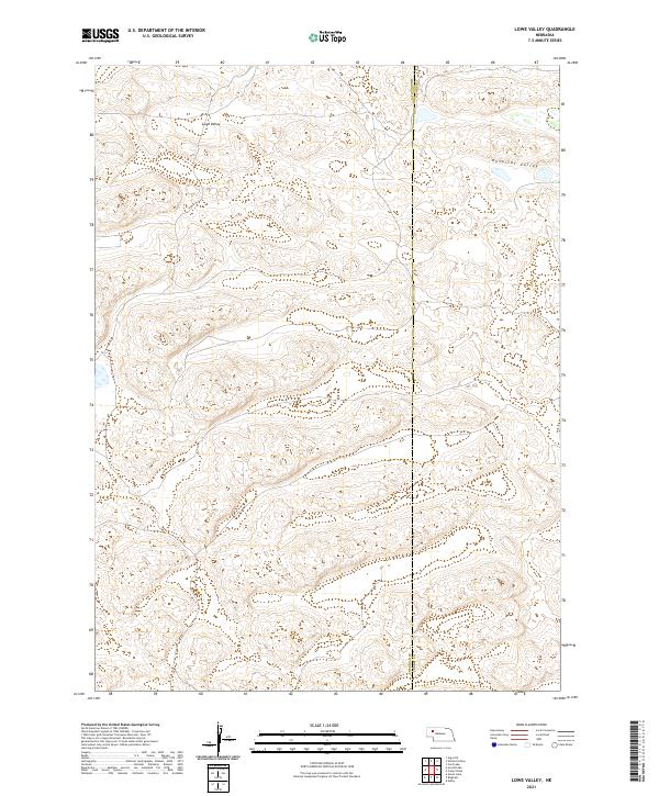 USGS US Topo 7.5-minute map for Lowe Valley NE 2021