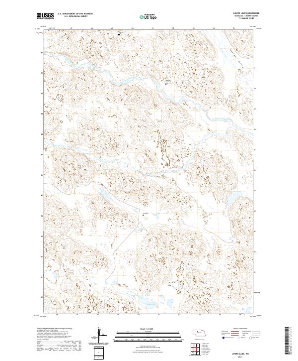 USGS US Topo 7.5-minute map for Lowes Lake NE 2021