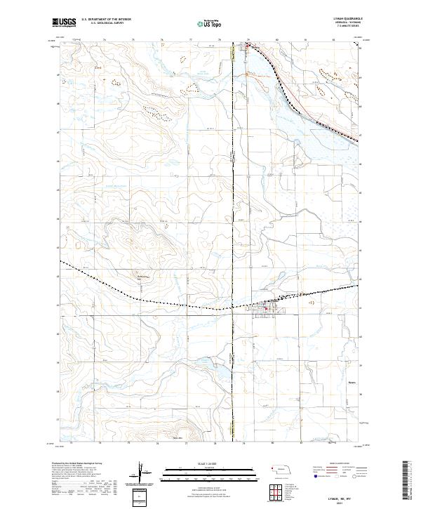 USGS US Topo 7.5-minute map for Lyman NEWY 2021