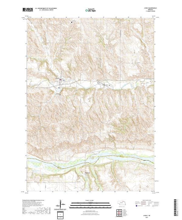 USGS US Topo 7.5-minute map for Lynch NE 2021