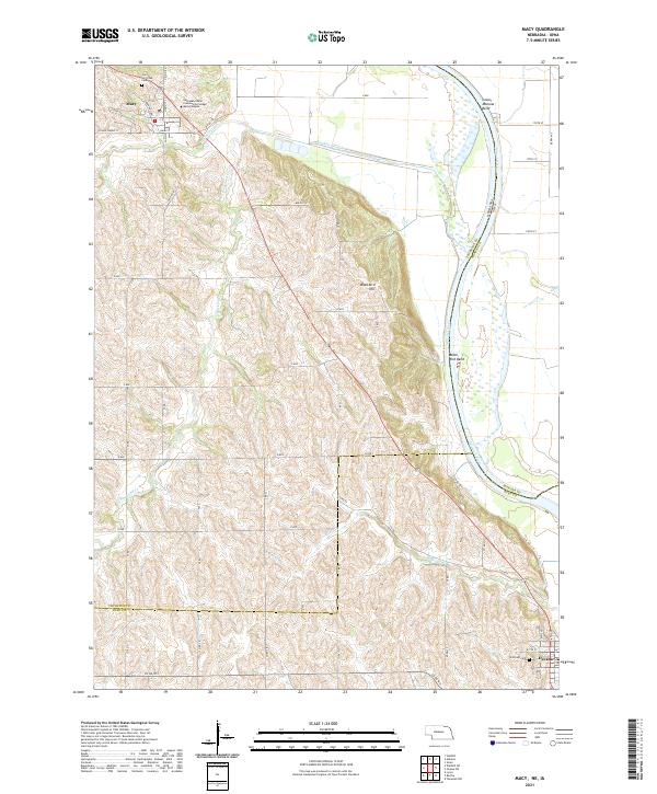 USGS US Topo 7.5-minute map for Macy NEIA 2021