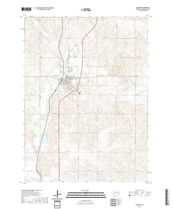 USGS US Topo 7.5-minute map for Madison NE 2021