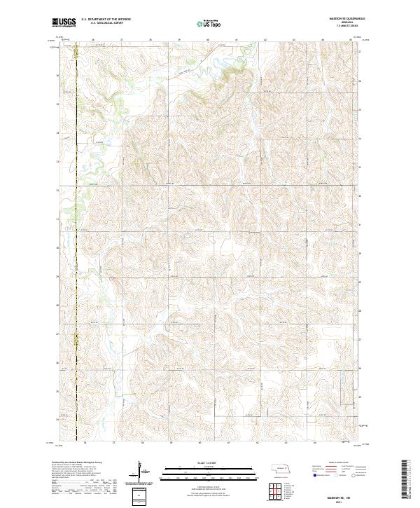 USGS US Topo 7.5-minute map for Madison SE NE 2021