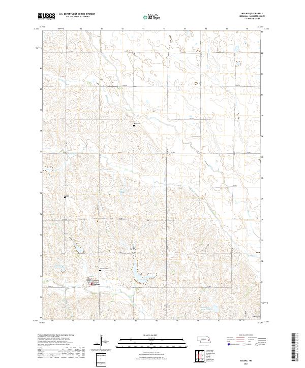 USGS US Topo 7.5-minute map for Malmo NE 2021