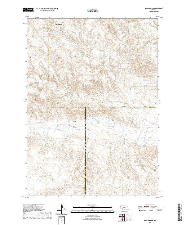 USGS US Topo 7.5-minute map for Marsland NW NE 2021