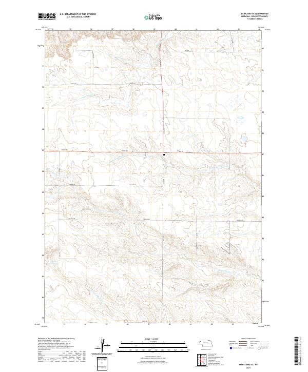 USGS US Topo 7.5-minute map for Marsland SE NE 2021