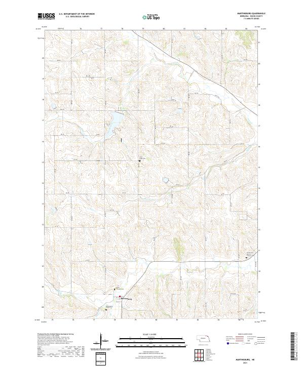 USGS US Topo 7.5-minute map for Martinsburg NE 2021