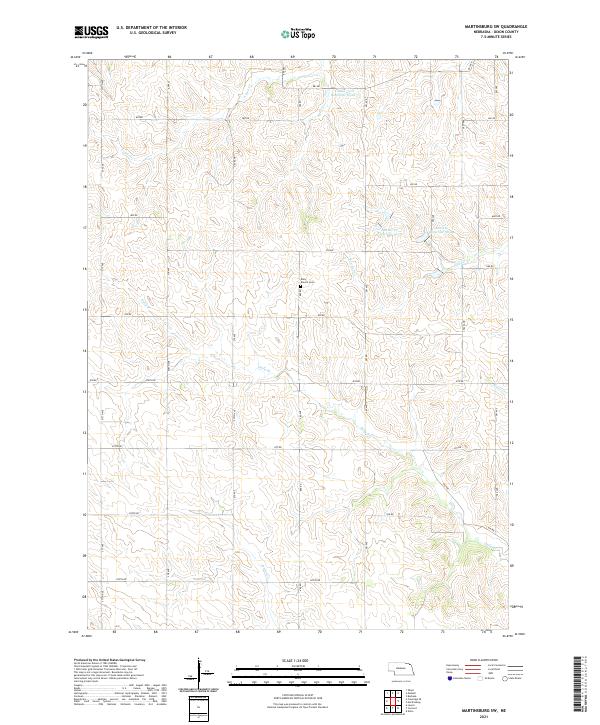 USGS US Topo 7.5-minute map for Martinsburg SW NE 2021