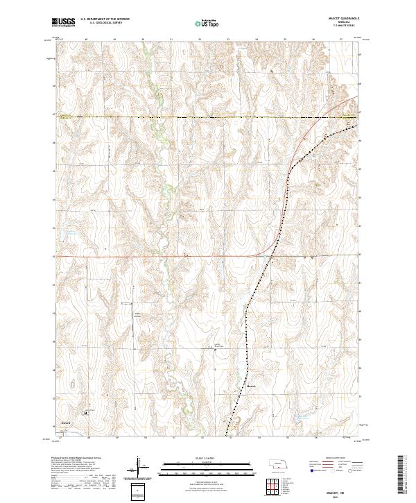 USGS US Topo 7.5-minute map for Mascot NE 2021