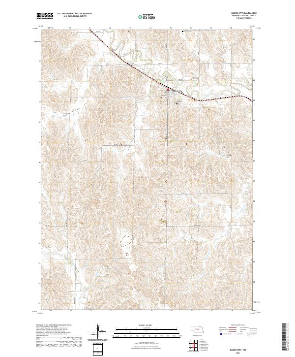 USGS US Topo 7.5-minute map for Mason City NE 2021