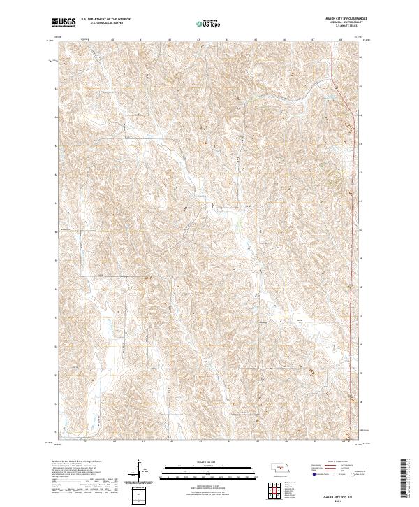 USGS US Topo 7.5-minute map for Mason City NW NE 2021