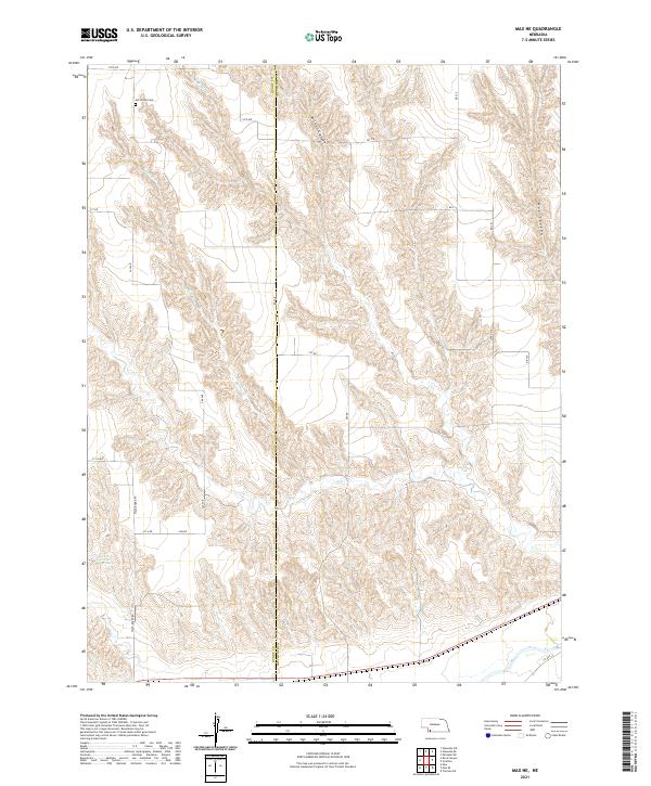 USGS US Topo 7.5-minute map for Max NE NE 2021