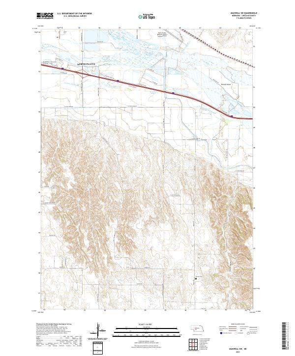 USGS US Topo 7.5-minute map for Maxwell SW NE 2021