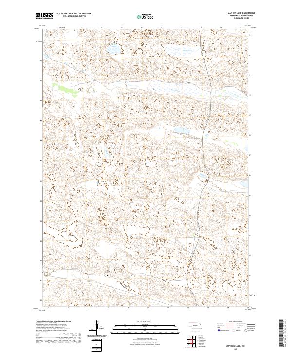 USGS US Topo 7.5-minute map for Mayhew Lake NE 2021