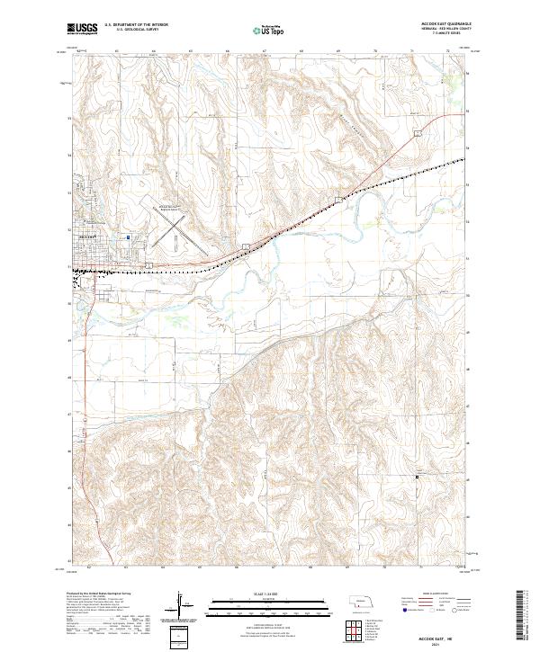 USGS US Topo 7.5-minute map for McCook East NE 2021