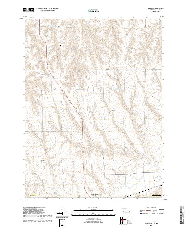 USGS US Topo 7.5-minute map for McCook SE NEKS 2021